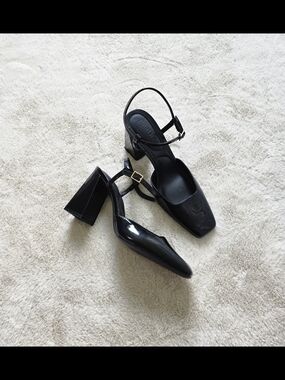 Women Block Heel Slingback Pumps